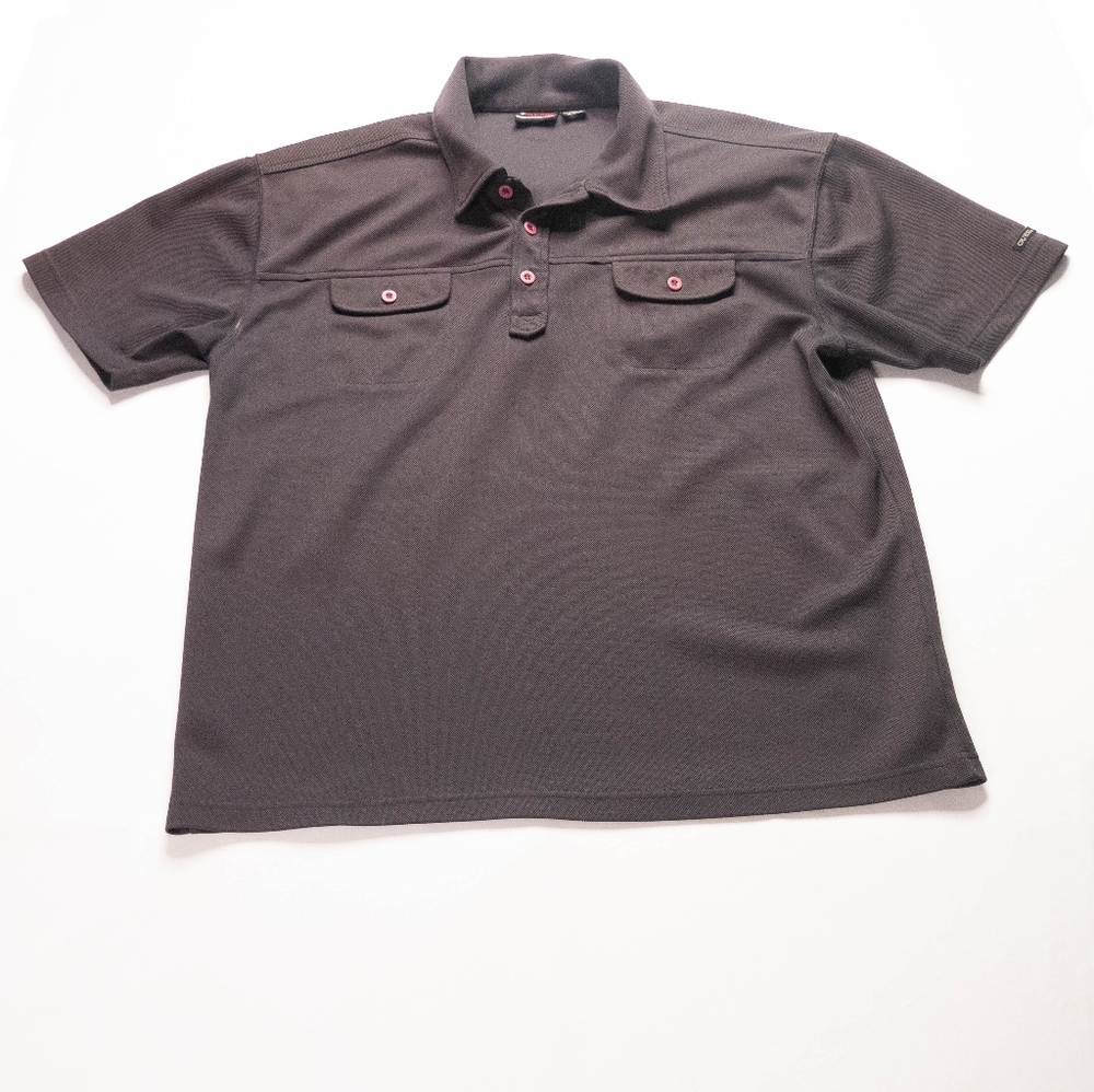 Guess Jeans USA Mens 2XL XXL Black Short Sleeve Polo Shirt